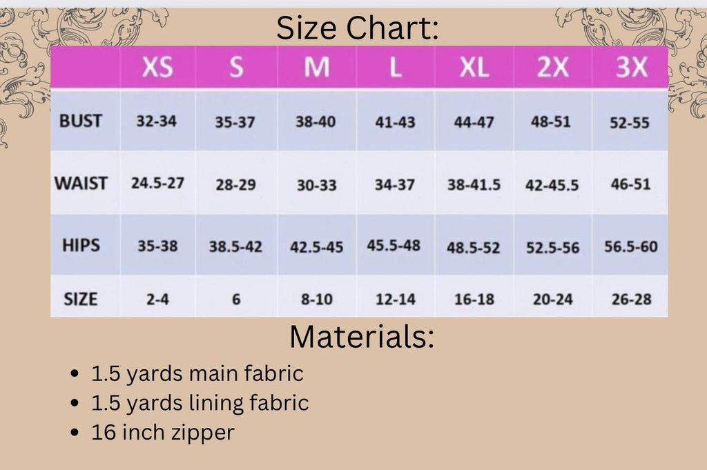 Sofia Mermaid Skirt PDF Digital Sewing Pattern