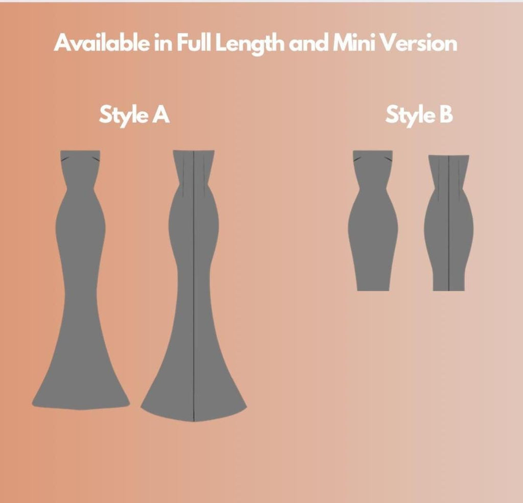 Mermaid Dress PDF Digital Sewing Pattern