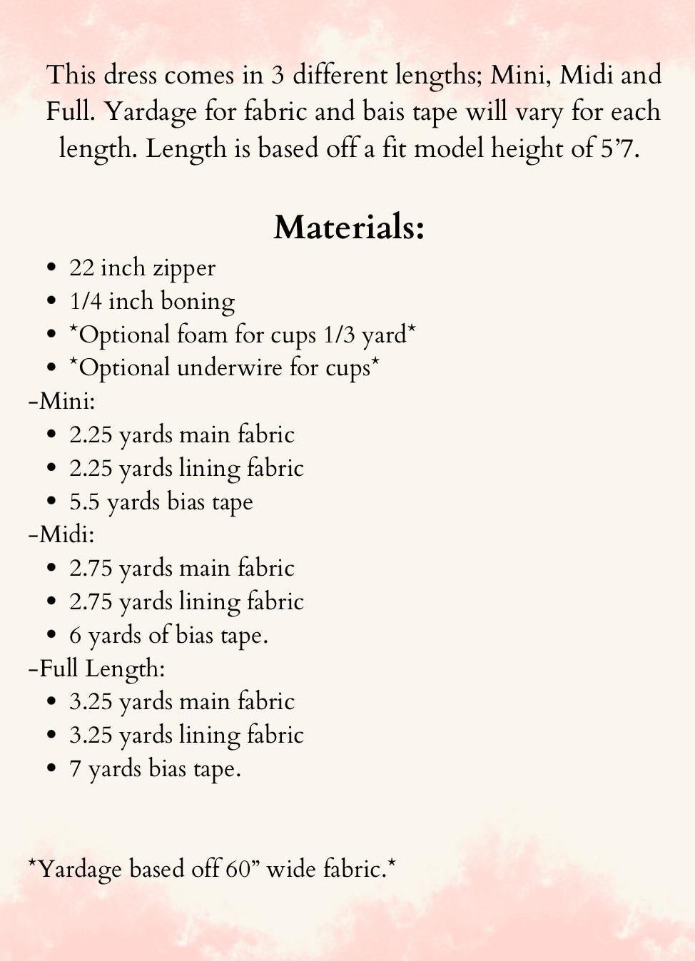 Corset Dress PDF Digital Sewing Pattern