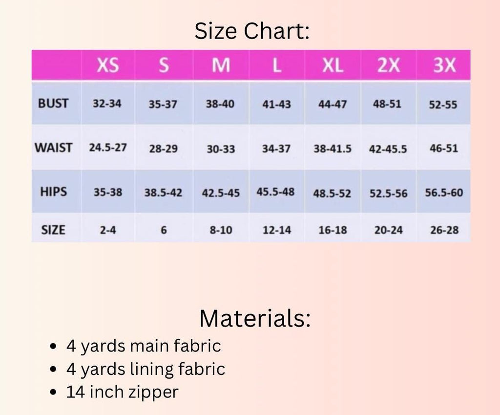 Mermaid Skirt with Train PDF Digital Sewing Pattern