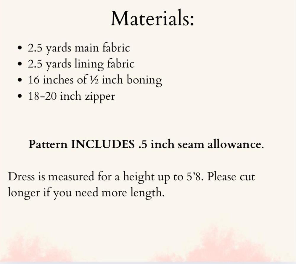 Mermaid Dress PDF Digital Sewing Pattern