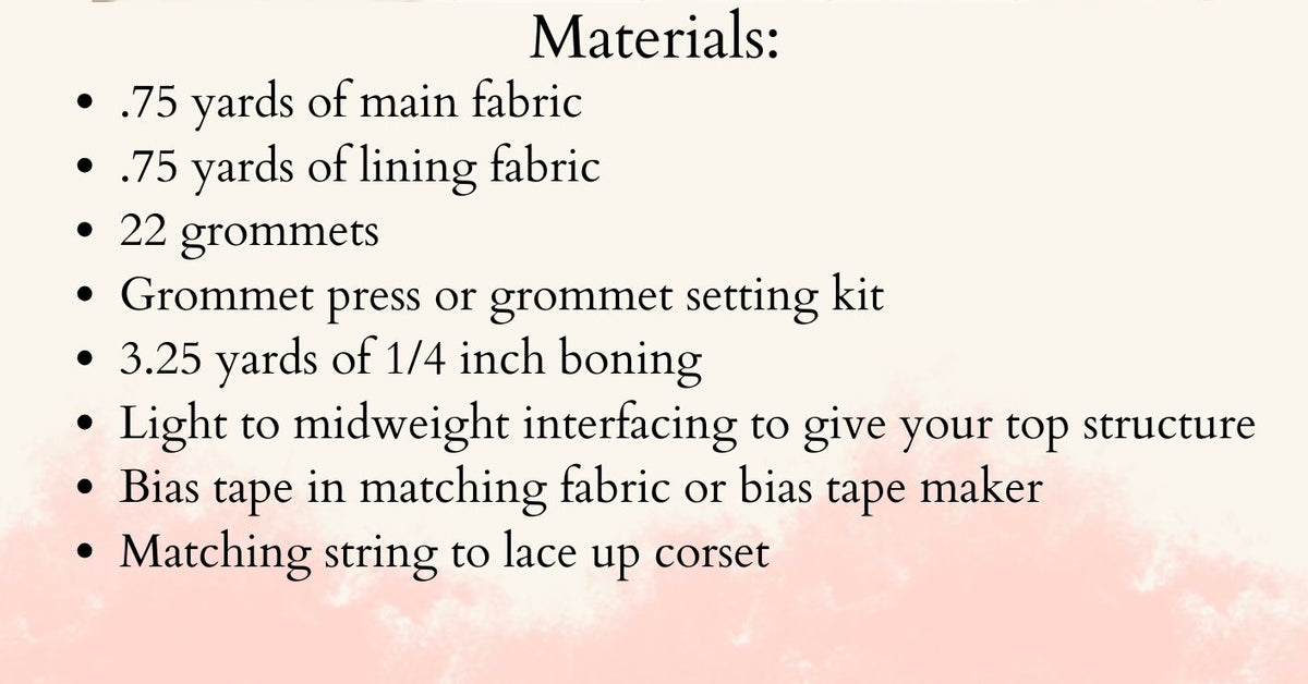 Rounded Top Corset PDF Sewing Pattern
