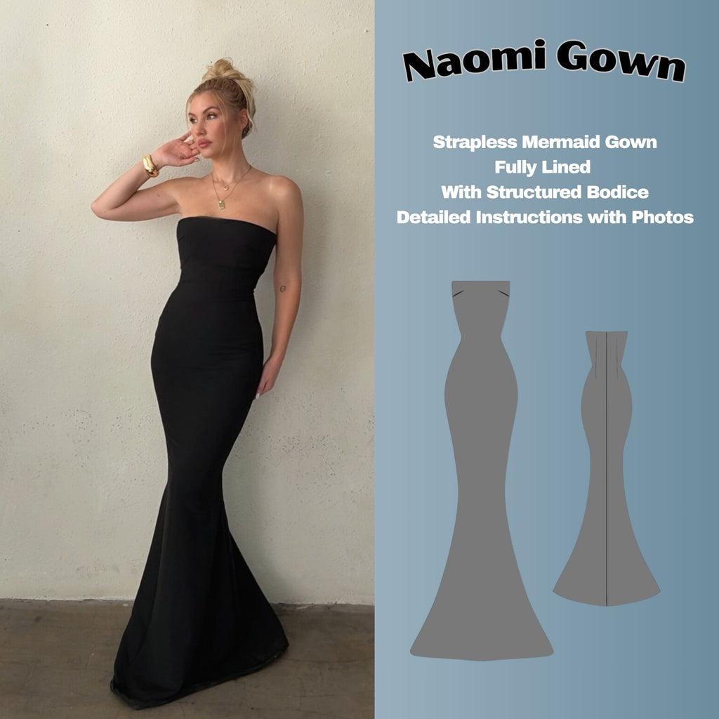 Mermaid Dress PDF Digital Sewing Pattern