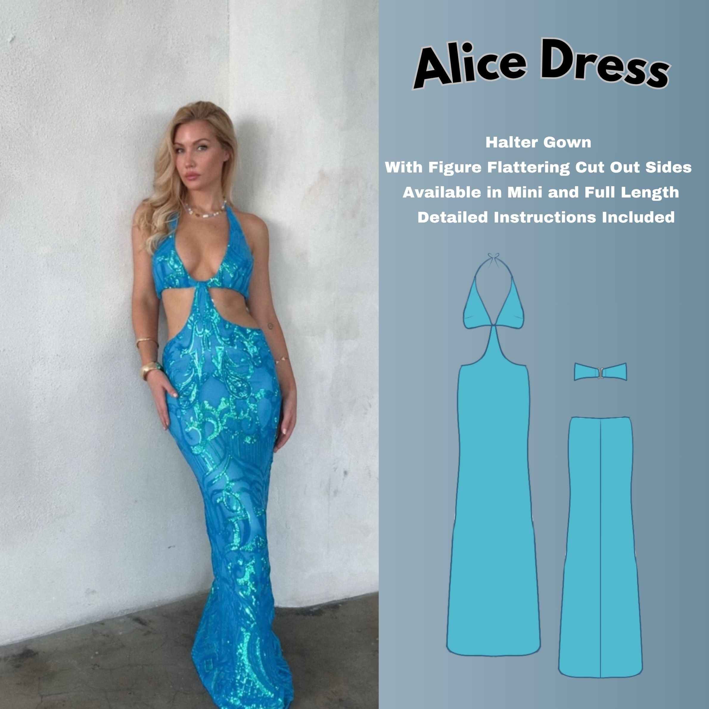 Halter Dress PDF Digital Sewing Pattern