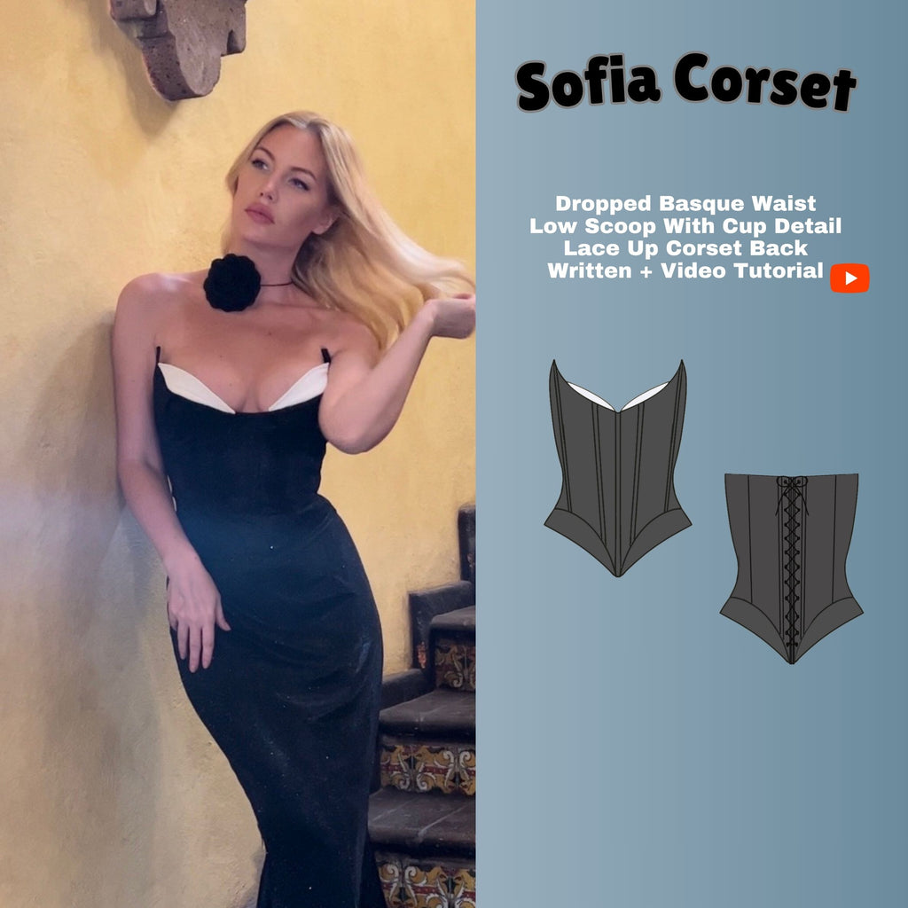 Basque Waist Corset PDF Digital Sewing Pattern