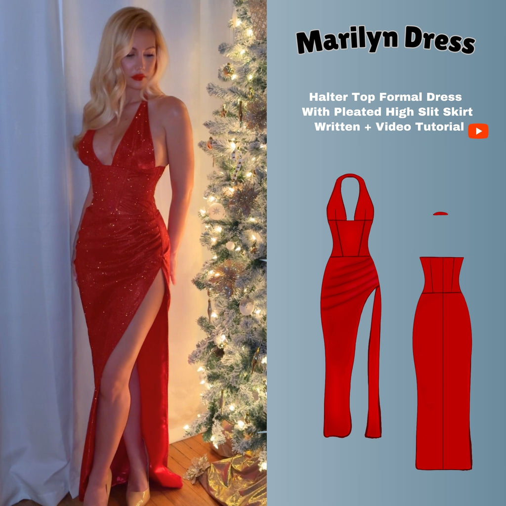 Halter Top Formal Dress PDF Digital Sewing Pattern
