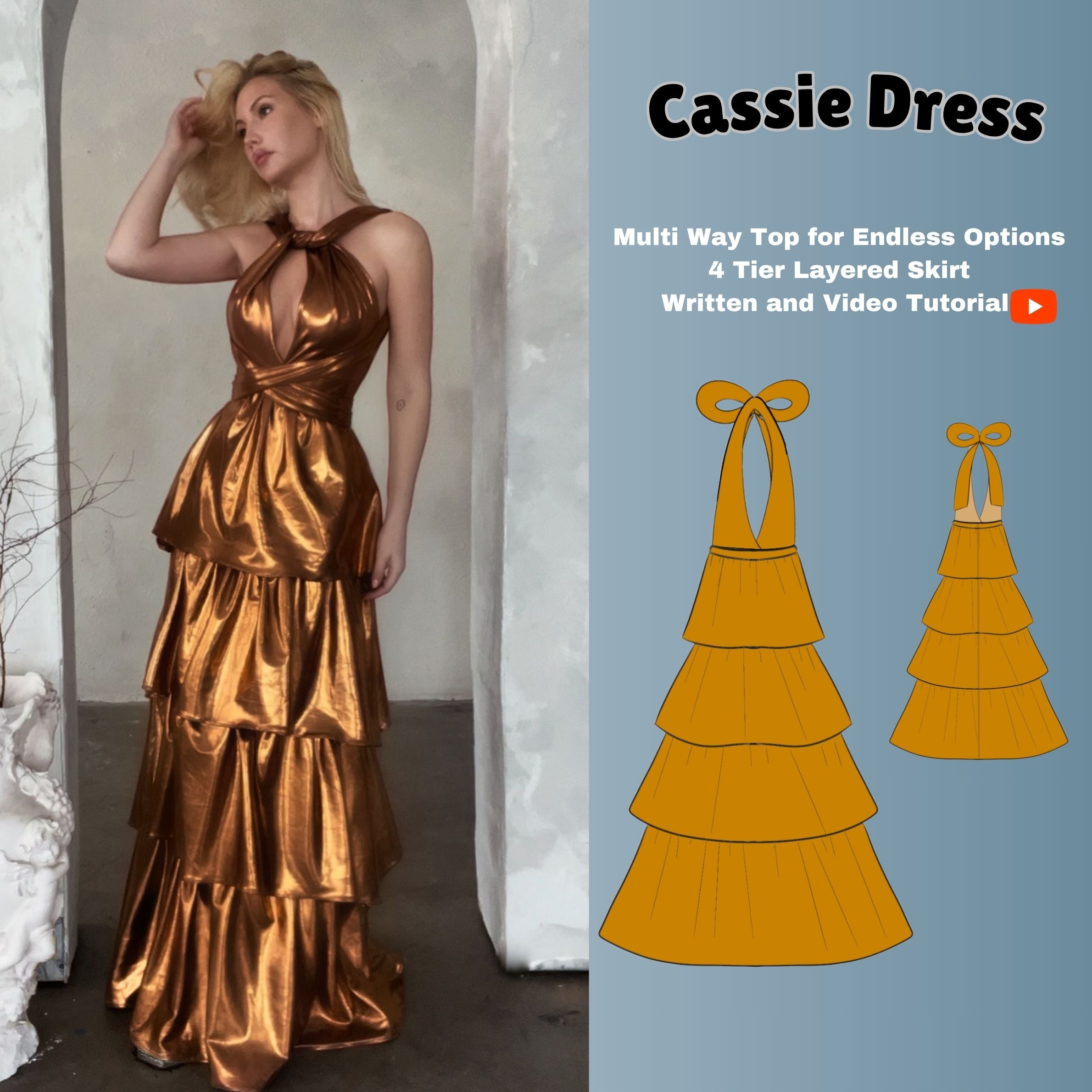 Tiered Dress PDF Digital Sewing Pattern
