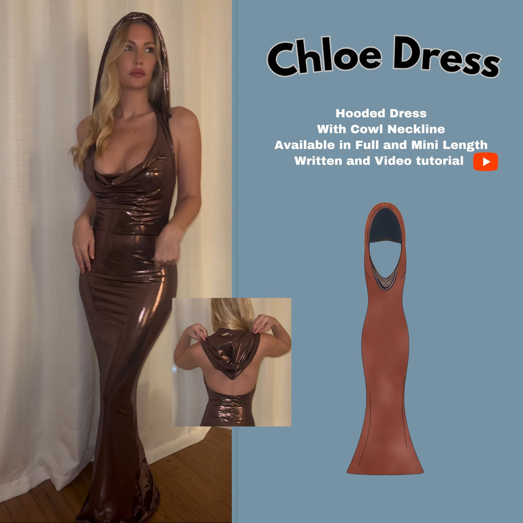 Hooded Dress PDF Digital Sewing Pattern