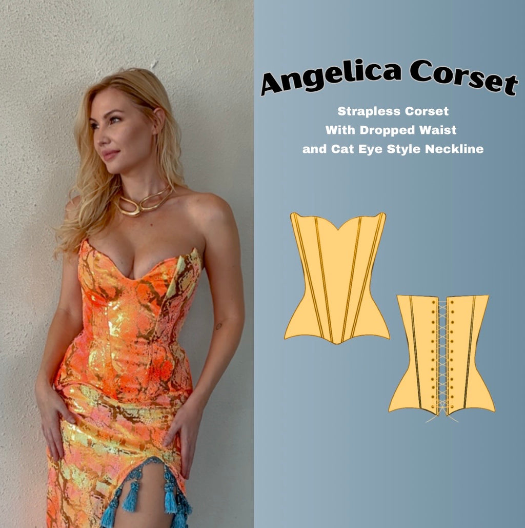 Cat Eye Strapless Corset PDF Sewing Pattern