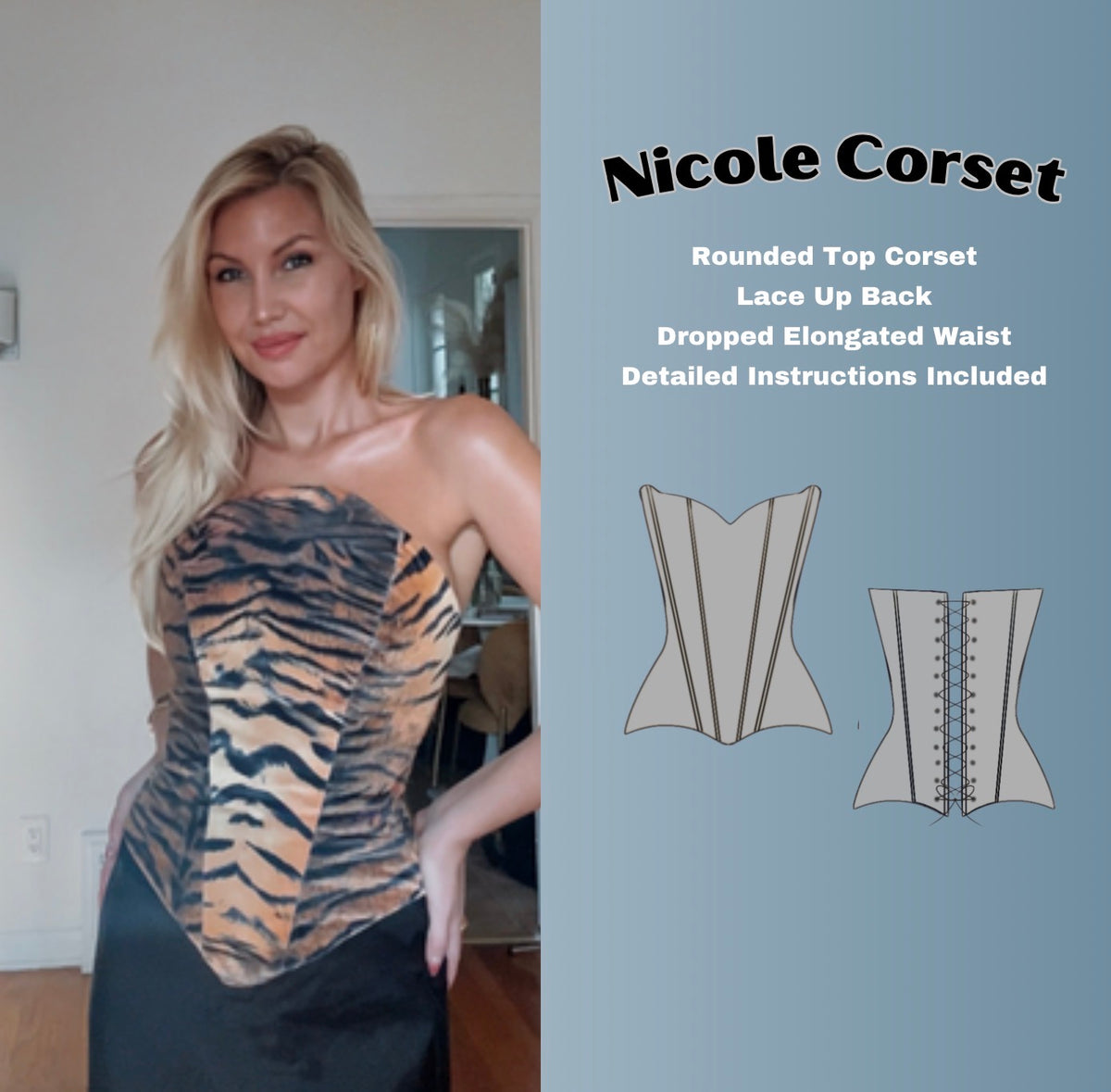 Rounded Top Corset PDF Sewing Pattern